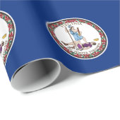 Staatsflagge von Virginia Geschenkpapier (Rolleneckpunkt)
