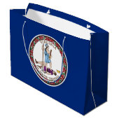Staatsflagge von Virginia Große Geschenktüte (Rückseite Schrägansicht)