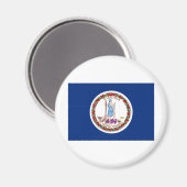 Staatsflagge von Virginia Magnet (Vorderseite/Rückseite)