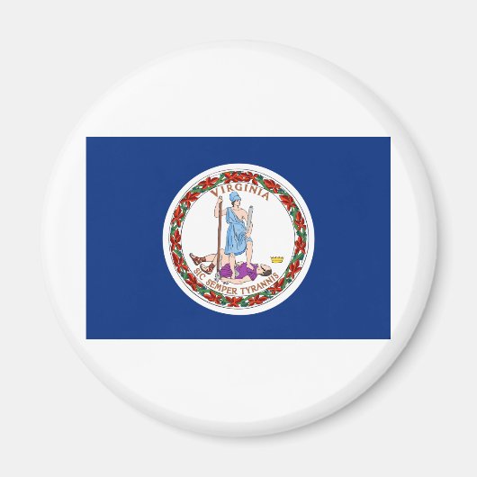 Staatsflagge von Virginia Magnet (Vorne)