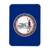 Staatsflagge von Virginia Magnet (Vertikal)