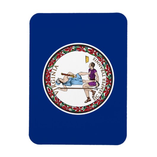 Staatsflagge von Virginia Magnet (Vertikal)