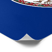 Staatsflagge von Virginia Poster (Ecke)
