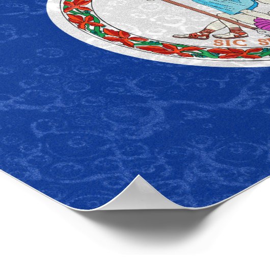 Staatsflagge von Virginia Poster (Ecke)