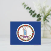 Staatsflagge von Virginia Postkarte (Stehend Vorderseite)