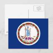 Staatsflagge von Virginia Postkarte (Vorne/Hinten)