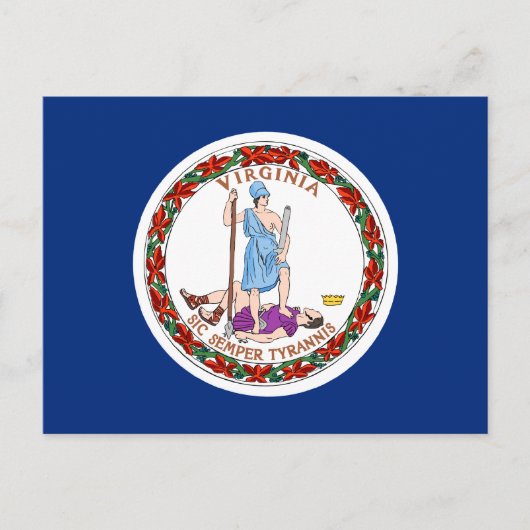 Staatsflagge von Virginia Postkarte (Vorderseite)