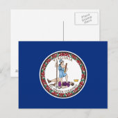 Staatsflagge von Virginia Postkarte (Vorne/Hinten)