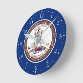 Staatsflagge von Virginia Runde Wanduhr (Winkel)