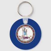 Staatsflagge von Virginia Schlüsselanhänger (Rückseite)