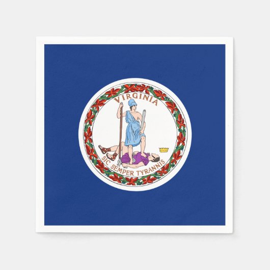 Staatsflagge von Virginia Serviette (Vorderseite)