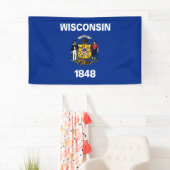 Staatsflagge von Wisconsin Banner (Insitu)