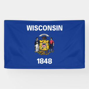 Staatsflagge von Wisconsin Banner