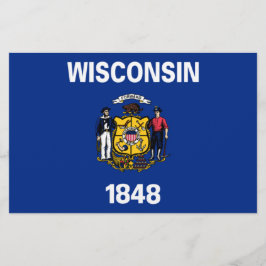 Staatsflagge von Wisconsin Briefpapier