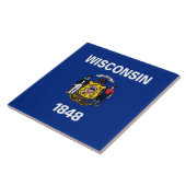Staatsflagge von Wisconsin Fliese (Seite)