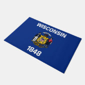Staatsflagge von Wisconsin Fußmatte (Schrägansicht)
