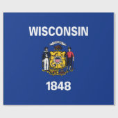 Staatsflagge von Wisconsin Geschenkpapier (Flach)
