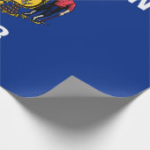 Staatsflagge von Wisconsin Geschenkpapier (Ecke)