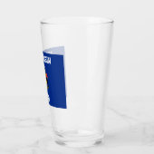 Staatsflagge von Wisconsin Glas (Links)