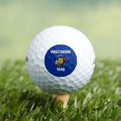 Staatsflagge von Wisconsin Golfball (Insitu T-Shirt)
