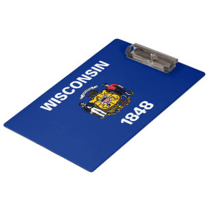 Staatsflagge von Wisconsin Klemmbrett