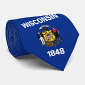 Staatsflagge von Wisconsin Krawatte (Gerollt)