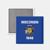 Staatsflagge von Wisconsin Magnet (Vorderseite/Rückseite)