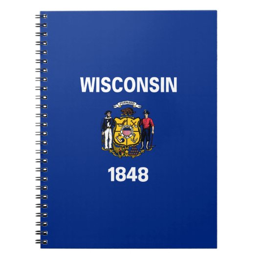 Staatsflagge von Wisconsin Notizblock (Vorderseite)