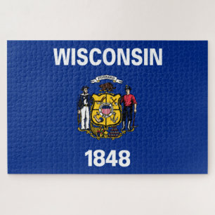 Staatsflagge von Wisconsin Puzzle