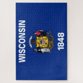 Staatsflagge von Wisconsin Puzzle (Vertikal)