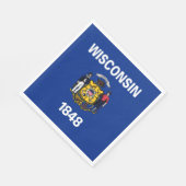 Staatsflagge von Wisconsin Serviette (Ecke)