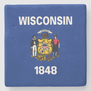 Staatsflagge von Wisconsin Steinuntersetzer