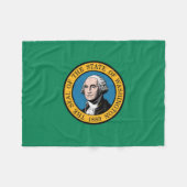 Staatsflagge Washington, USA Fleecedecke (Vorderseite (Horizontal))