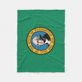 Staatsflagge Washington, USA Fleecedecke (Vorderseite)