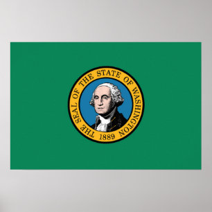 Staatsflagge Washington, USA Poster