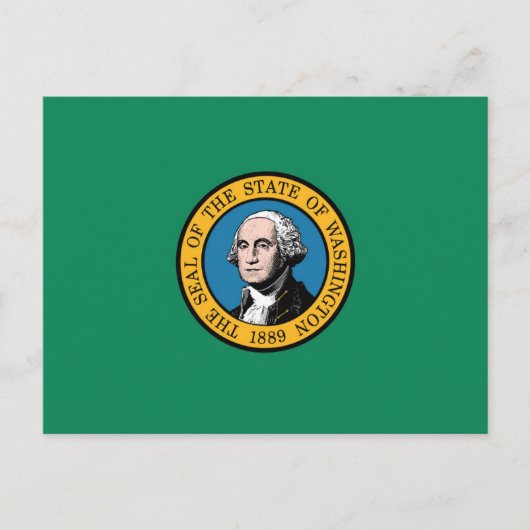 Staatsflagge Washington, USA Postkarte (Vorderseite)