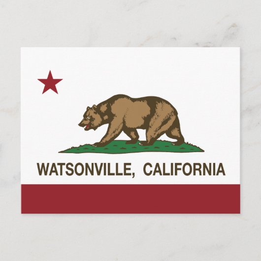 Staatsflagge Watsonville Postkarte (Vorderseite)