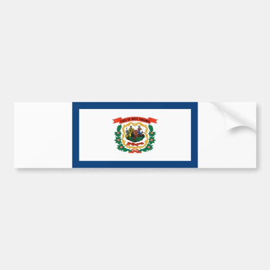 Staatsflagge West Virginia Autoaufkleber (Vorne)