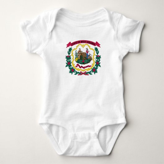 Staatsflagge West Virginia Baby Strampler (Vorderseite)