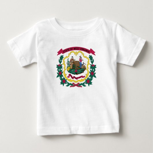 Staatsflagge West Virginia Baby T-shirt (Vorderseite)