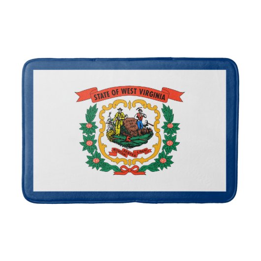 Staatsflagge West Virginia Badematte (Vorderseite)