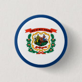 Staatsflagge West Virginia Button (Vorderseite)