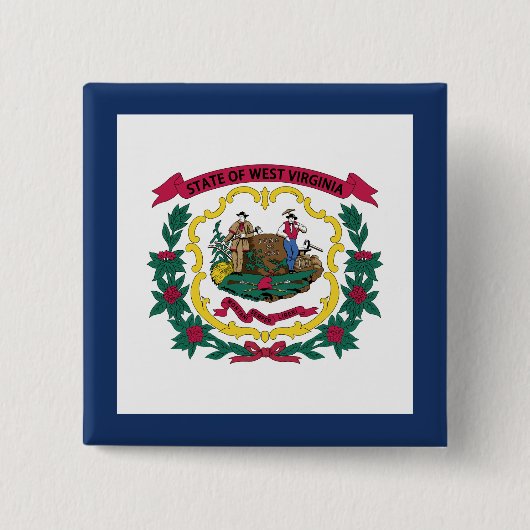 Staatsflagge West Virginia Button (Vorderseite)