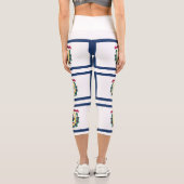 Staatsflagge West Virginia Capri Leggings (Rückseite)