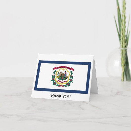 Staatsflagge West Virginia Dankeskarte (Vorderseite)