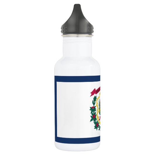 Staatsflagge West Virginia Edelstahlflasche (Links)