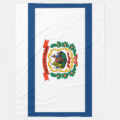 Staatsflagge West Virginia Fleecedecke (Vorderseite)