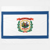 Staatsflagge West Virginia Fleecedecke (Vorderseite (Horizontal))