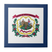 Staatsflagge West Virginia Fliese (Vorderseite)