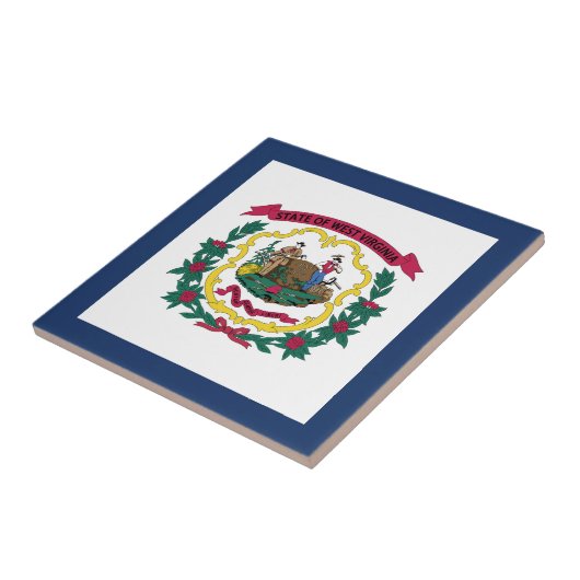 Staatsflagge West Virginia Fliese (Seite)